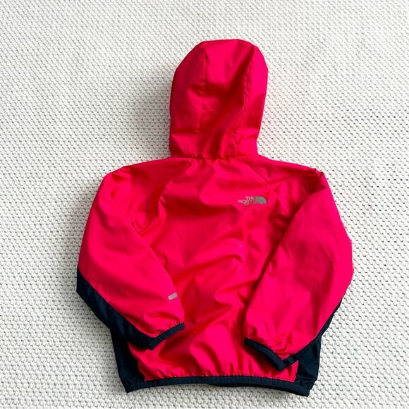 The North Face Atomic Pink Stripe Reversible Fleece Breezeway Hooded Jacket Baby - Picture 8 of 14